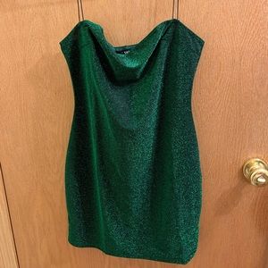 Green sparkly dress